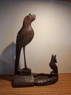Antieke Art Deco Bali Houten Asbak met Vogels, Antiek en Kunst, Kunst | Beelden en Houtsnijwerken, Ophalen of Verzenden