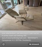 relax fauteuil leer beige (Poortvliet) Hjort, Ophalen, Gebruikt, 75 tot 100 cm, Leer