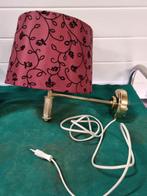 wandlamp massieve goud kleurig rode kap, Ophalen of Verzenden, 'T Olde Gre-j, Info@toldegrej.nl, Endepoelstraat 20f Didam