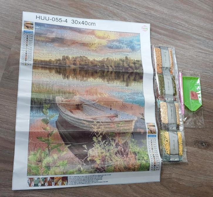 Diamond Painting Ronde Steentjes - Nieuw 30x40, Hobby en Vrije tijd, Knutselen, Nieuw, Materiaal, Ophalen of Verzenden