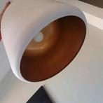 Matwitte en messing-/goudkleurige Lucide hanglamp Graham E27, Ophalen, Retro/scandinavisch, Gebruikt, Metaal