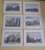Oude prenten Arnhem 6 stuks, Ophalen, Gebruikt, Gebouw, Voor 1940