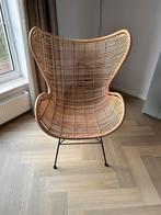 HK living egg chair rotan naturel, Huis en Inrichting, Stoelen, Riet of Rotan, Modern, Bruin, Zo goed als nieuw