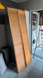 Twee louvredeuren 38 x 198 cm t.e.a.b., Doe-het-zelf en Verbouw, Ophalen, Gebruikt, Louvre@deur.fr, Minder dan 80 cm