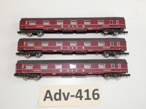 Adv-416 N Spoor Slaapwagons 9531 ,DSG  33-204 Rivarossi, Hobby en Vrije tijd, Modeltreinen | N-Spoor, Zo goed als nieuw, Wagon