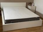 IKEA MALM bed 160x200 - Wit, met matras & verstelbare bodem, Ophalen, Wit, Tweepersoons, Zo goed als nieuw