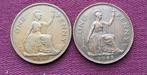 2x WW2 munten 1944/45 VK One Penny, Postzegels en Munten, Munten | Europa | Niet-Euromunten, Setje, Ophalen of Verzenden, Overige landen