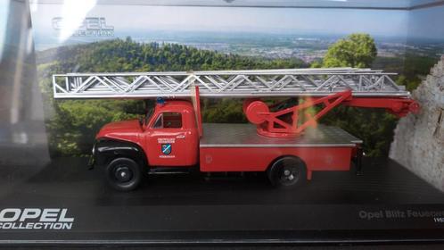Opel Blitz Feuerwehr ladder 1:43 Opel Collections Pol, Hobby en Vrije tijd, Modelauto's | 1:43, Nieuw, Bus of Vrachtwagen, Ophalen of Verzenden