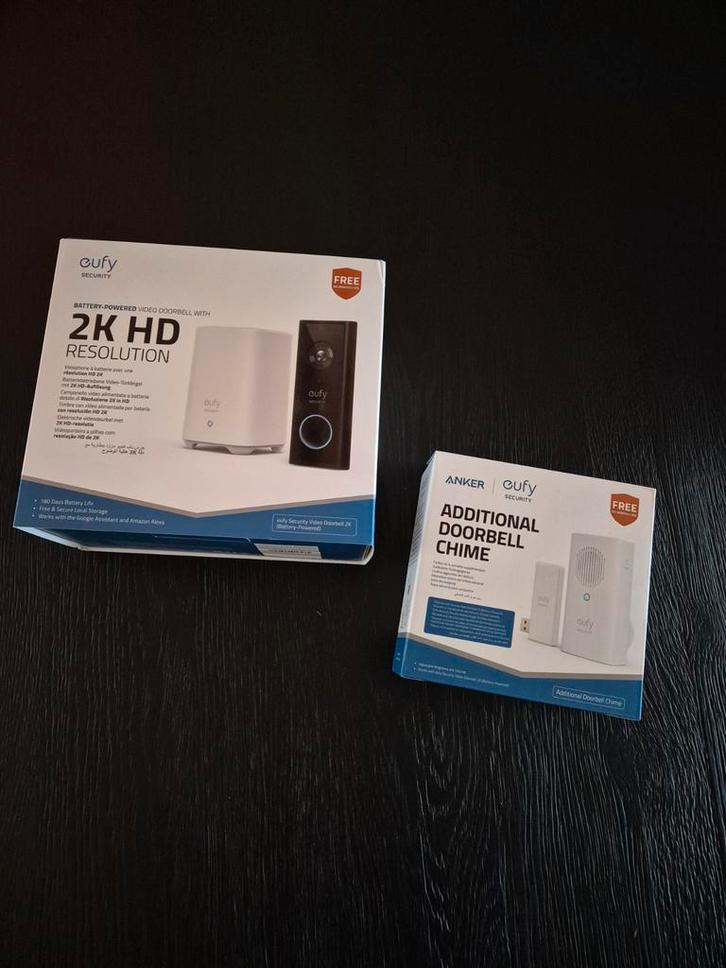 Eufy Video Deurbel met Chime - zgan!, Doe-het-zelf en Verbouw, Alarmsystemen, Nieuw, Compleet systeem, Beweging, Draadloos, Ophalen of Verzenden