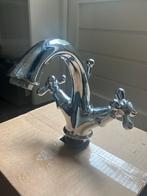 Klassieke Wastafel Kraan Chroom (2x), Doe-het-zelf en Verbouw, Ophalen, Gebruikt, Chroom, Kraan
