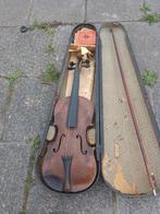 Antieke Viool met Koffer, Muziek en Instrumenten, Strijkinstrumenten | Violen en Altviolen, Gebruikt, Viool, Ophalen of Verzenden