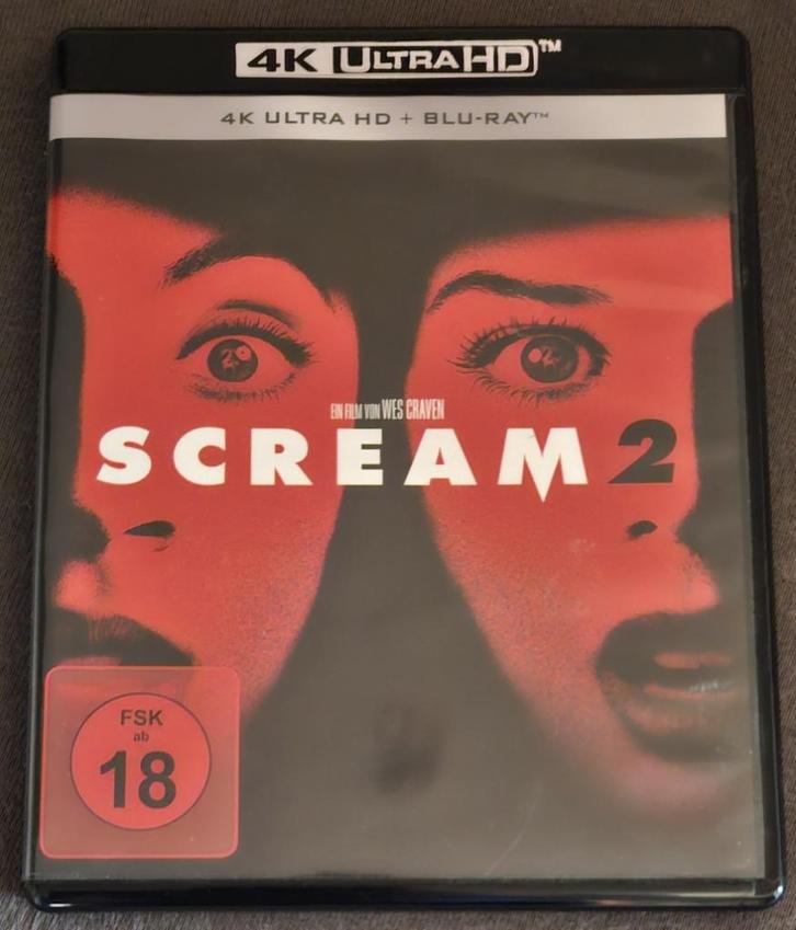 Scream 2 4K Blu-ray (Duitse import), Cd's en Dvd's, Blu-ray, Zo goed als nieuw, Horror, Ophalen of Verzenden