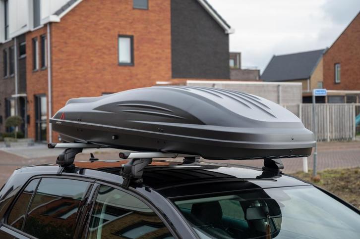 Universele dakkoffer/skibox te huur, Auto diversen, Dakkoffers, Zo goed als nieuw, Ophalen