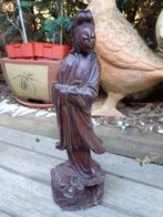 Beeld van Kwan Yin, fraai Houtsnijwerk, Ophalen of Verzenden