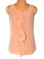 Claudia Sträter 100% zijde topje, top, zalm, Mt. 36 / S, Overige kleuren, Verzenden, Zo goed als nieuw, Claudia Sträter