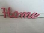 Roze houten "Home" wanddecoratie, Ophalen of Verzenden, Gebruikt