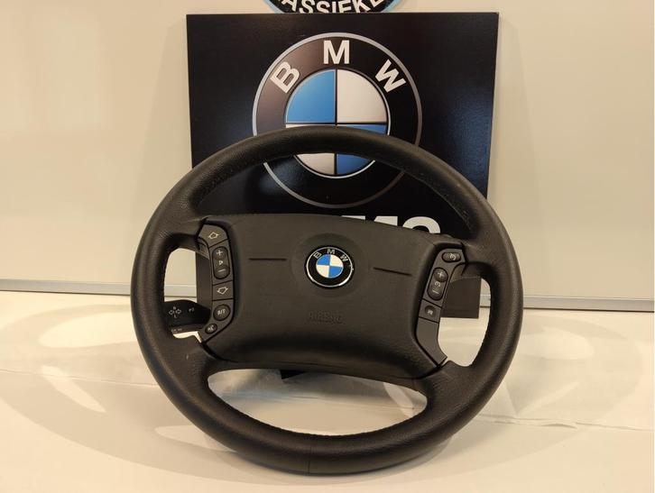 BMW E46 Lederen stuur inc airbag en handels, Auto-onderdelen, Besturing, BMW, Gebruikt, Ophalen of Verzenden