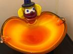 Murano Asbak Clown Oranje, Ophalen of Verzenden