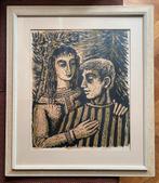 Jonge geliefden, 1956 - Lino Hein van den Boomen (1930-1985), Antiek en Kunst, Ophalen