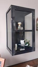 Zwaar stalen vitrine kast, Huis en Inrichting, Kasten | Vitrinekasten, Ophalen, Zo goed als nieuw, 25 tot 50 cm, 50 tot 100 cm