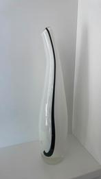 Vaas Murano Italië Glas Wit Zwart Incalmo, Antiek en Kunst, Ophalen of Verzenden