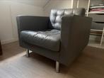 Landskrona fauteuil grijs leer, Huis en Inrichting, Ophalen, Zo goed als nieuw, Leer