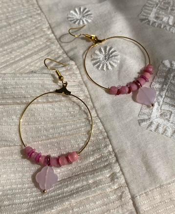 Boho OORBELLEN 'creolen' kraaltjes Anna Zélie Jewellery beschikbaar voor biedingen