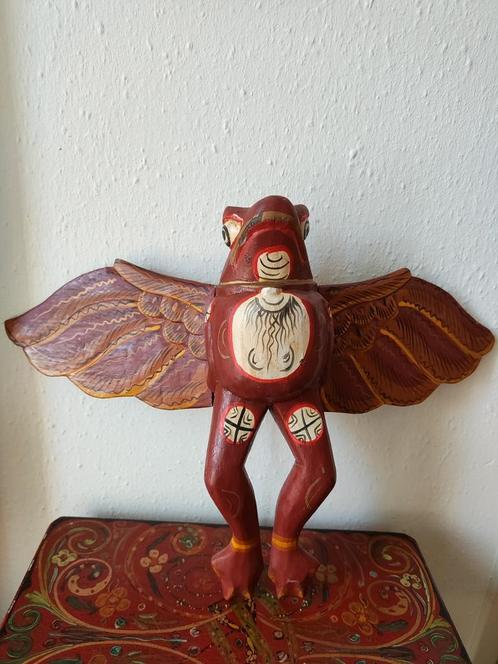 Mooi vintage houten object om op te hangen, Antiek en Kunst, Kunst | Beelden en Houtsnijwerken, Verzenden