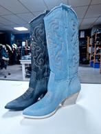 La pintura cowboylaarzen Geneve-jeans, Hoge laarzen, La pintura, Blauw, Nieuw