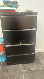 2 Bisley archiefkasten zwart met sleutel, Ophalen, 50 tot 100 cm, Zo goed als nieuw, Minder dan 100 cm