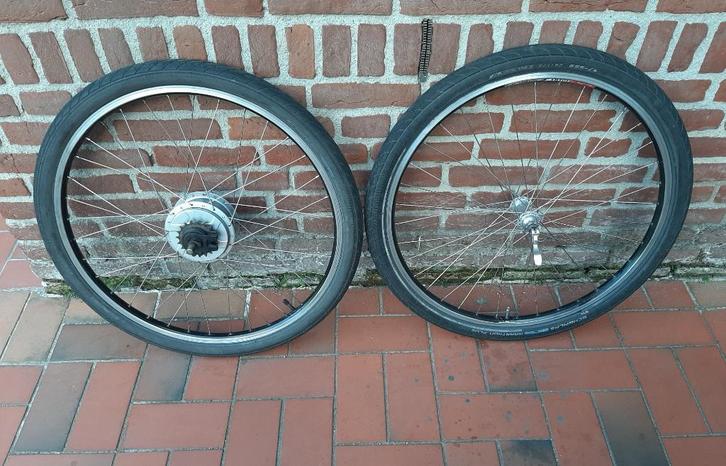 Voor- Achterwiel Alexrims DH19 V-Brake 26 inch Nuvinci N360, Fietsen en Brommers, Fietsonderdelen, Zo goed als nieuw, Algemeen