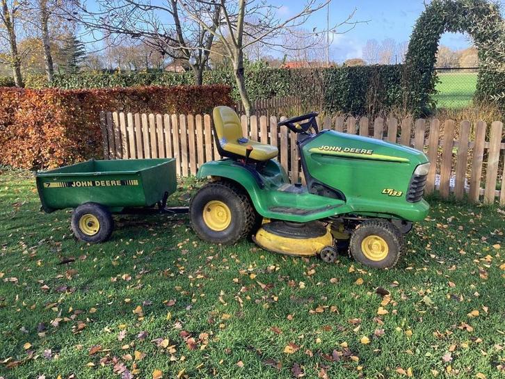 Zitmaaier John Deere, Tuin en Terras, Zitmaaiers, Gebruikt, 90 tot 120 cm, Elektrische starter, Mulchfunctie, Ophalen