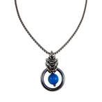 55cm x 2mm Jasseron-Ketting + 30mm Blauwekleur Kattenoog, Overige materialen, Birgitta-Gracht 33, 6465 EL Kerkrade, Nederland