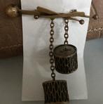 Koperen broche trommels met stokken, Sieraden, Tassen en Uiterlijk, Broches, Ophalen of Verzenden, Gebruikt, Koper