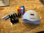 Pink gellac, Méanail, UV-lamp, vijlen set voor nagels, Ophalen of Verzenden, Zo goed als nieuw, Overige kleuren, Handen en Nagels