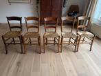 Set van 5 Deventer stoelen met recente biezen zitting, Ophalen
