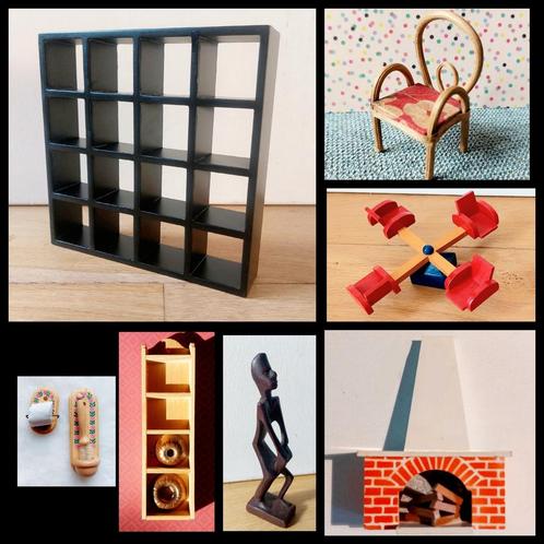 Laatste! 1:12 houten poppenhuis spullen oud nieuw vintage, Verzamelen, Poppenhuizen en Toebehoren, Zo goed als nieuw, Decoratie