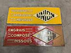 2x blikken plaat 1937 Union meststoffen, Ophalen of Verzenden, Gebruikt, Reclamebord