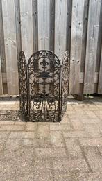Brocante haardscherm gietijzer, Huis en Inrichting, Haarden, Ophalen, Zo goed als nieuw, Houthaard