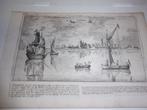 Kampen. Bouttats en Peeters. Gravure / ets 1674, Antiek en Kunst, Ophalen of Verzenden