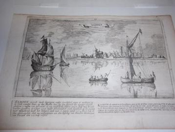Kampen. Bouttats en Peeters. Gravure / ets 1674 beschikbaar voor biedingen