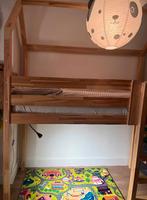 Heel mooie Hoogslaper Bed 80x160 + Matras, Ophalen, 85 tot 100 cm, Hoogslaper of Stapelbed, 140 tot 160 cm