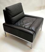 Wilkhahn Vintage zwartlederen fauteuil en 2zitsbank, Huis en Inrichting, Ophalen, Vintage Design 1986, 75 tot 100 cm, Zo goed als nieuw