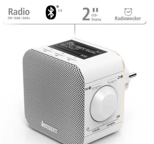 Hama DR40BT-Plugin DAB-stopcontactradio, Audio, Tv en Foto, Radio's, Radio, Ophalen of Verzenden