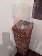 Luxe Windlicht op Pilaar voor Kaarsen, Huis en Inrichting, Woonaccessoires | Zuilen en Pilaren, Ophalen, Zo goed als nieuw