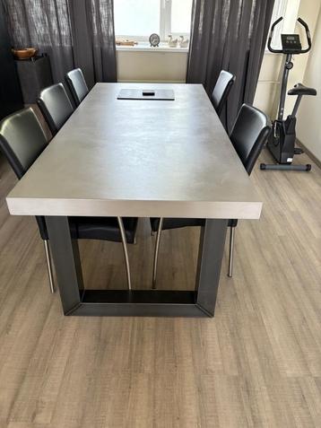Beton ciré Eettafel + salontafel