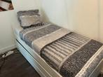 1-persoonsbed met onderbed en opberger, Huis en Inrichting, Slaapkamer | Bedden, Ophalen, 90 cm, Eenpersoons, Wit