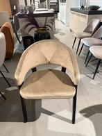 Japandi Eetkamerstoelen - 4 stuks, Luxe Stof, Bruin, Nieuw, Ophalen of Verzenden, Vier