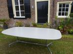 Vintage conferentie tafel, Huis en Inrichting, Tafels | Eettafels, 200 cm of meer, Metaal, 100 tot 150 cm, Gebruikt