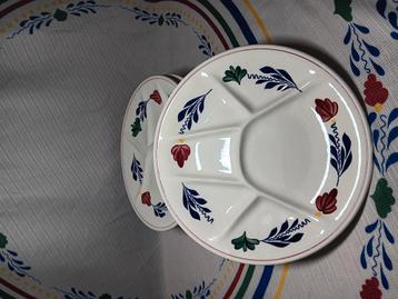 6x Boerenbont gourmet borden beschikbaar voor biedingen
